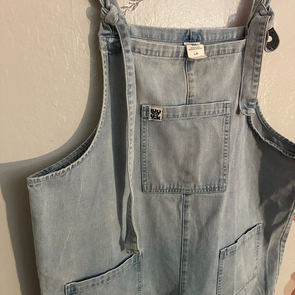 Lucy & Yak Originals Light Wash Denim Overalls Size L/R (Organic Cotton) - Picture 1 of 13